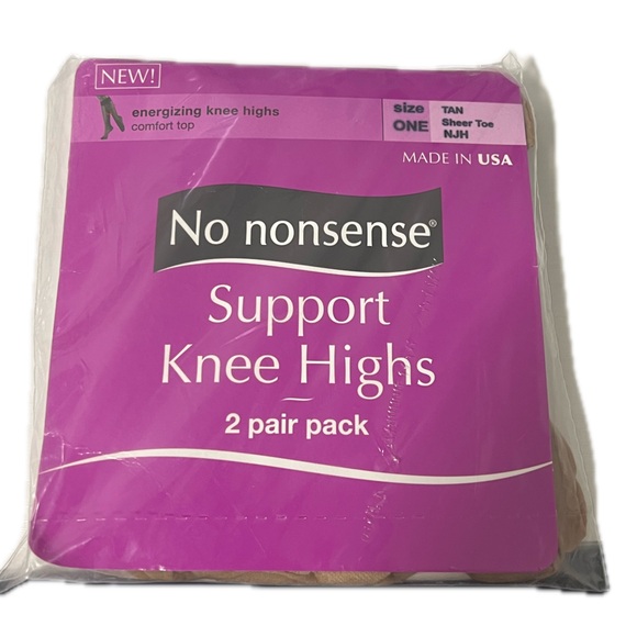 no nonsense Other - NIP No Nonsense Support Knee Highs 2 Pair Pack - Tan